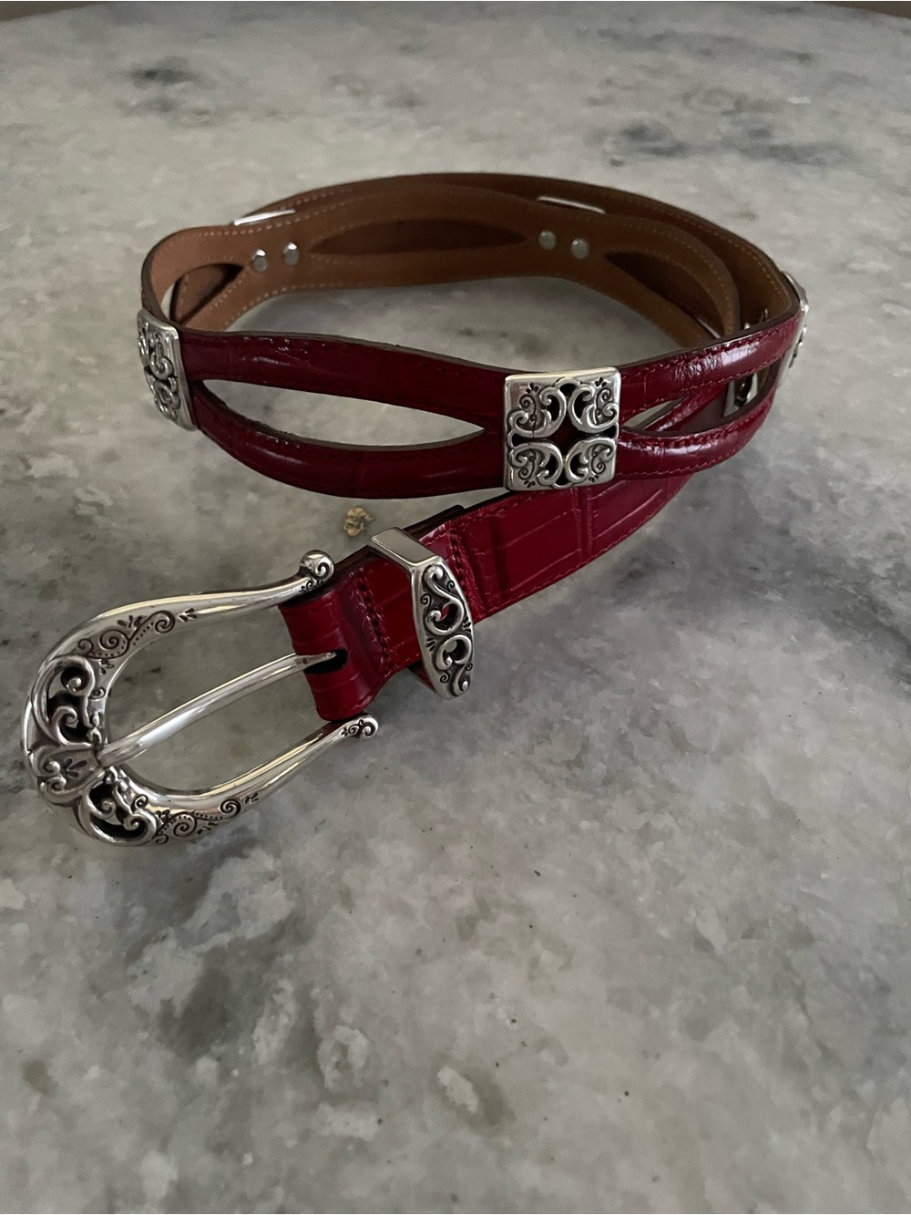 Brighton Croc Embossed Belt
